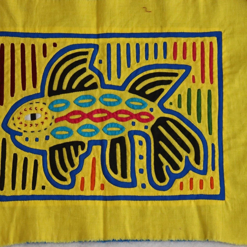 Vintage Kuna Mola Textile Panels OS Multi Unisex Folk Art Boho